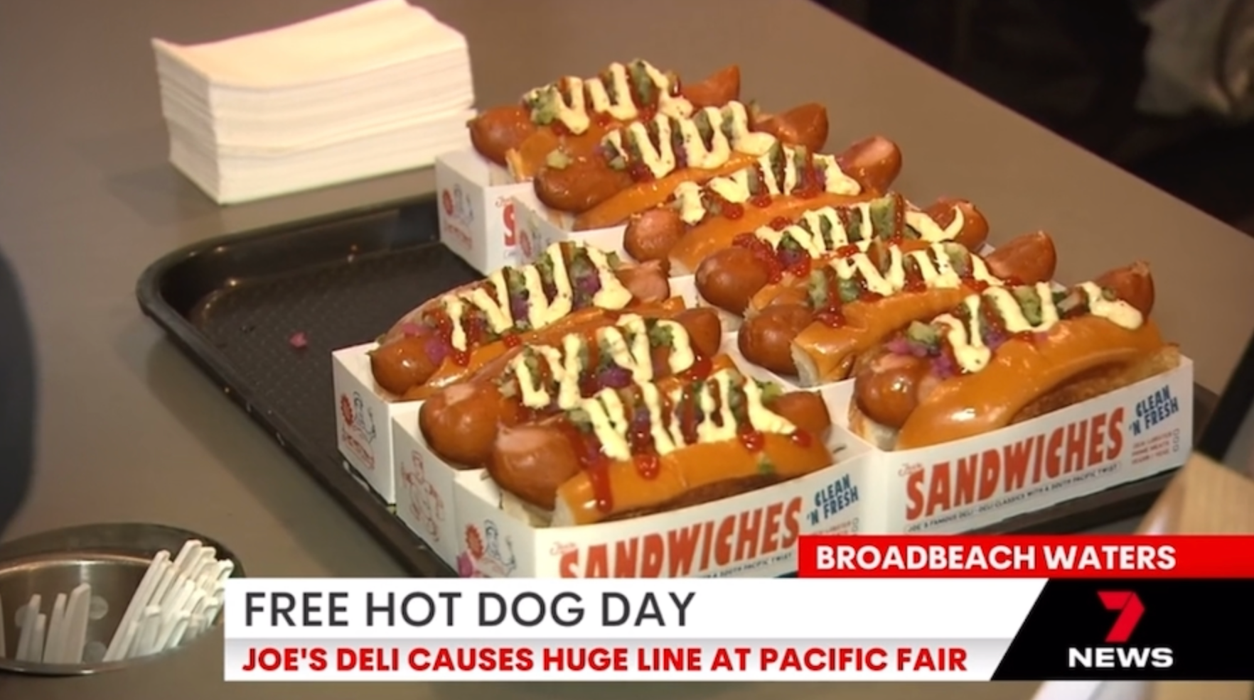 Joe's Deli - Hot Dog Day 2024 Coverage  (7 news Australia)