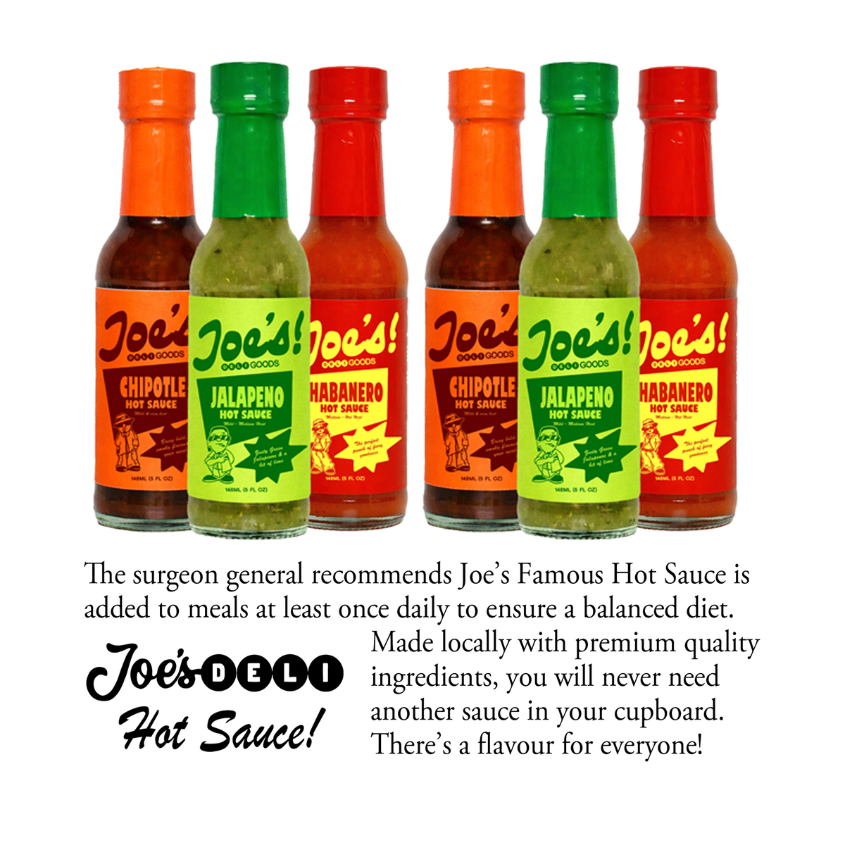 Joe's Hot Sauce 3 pack